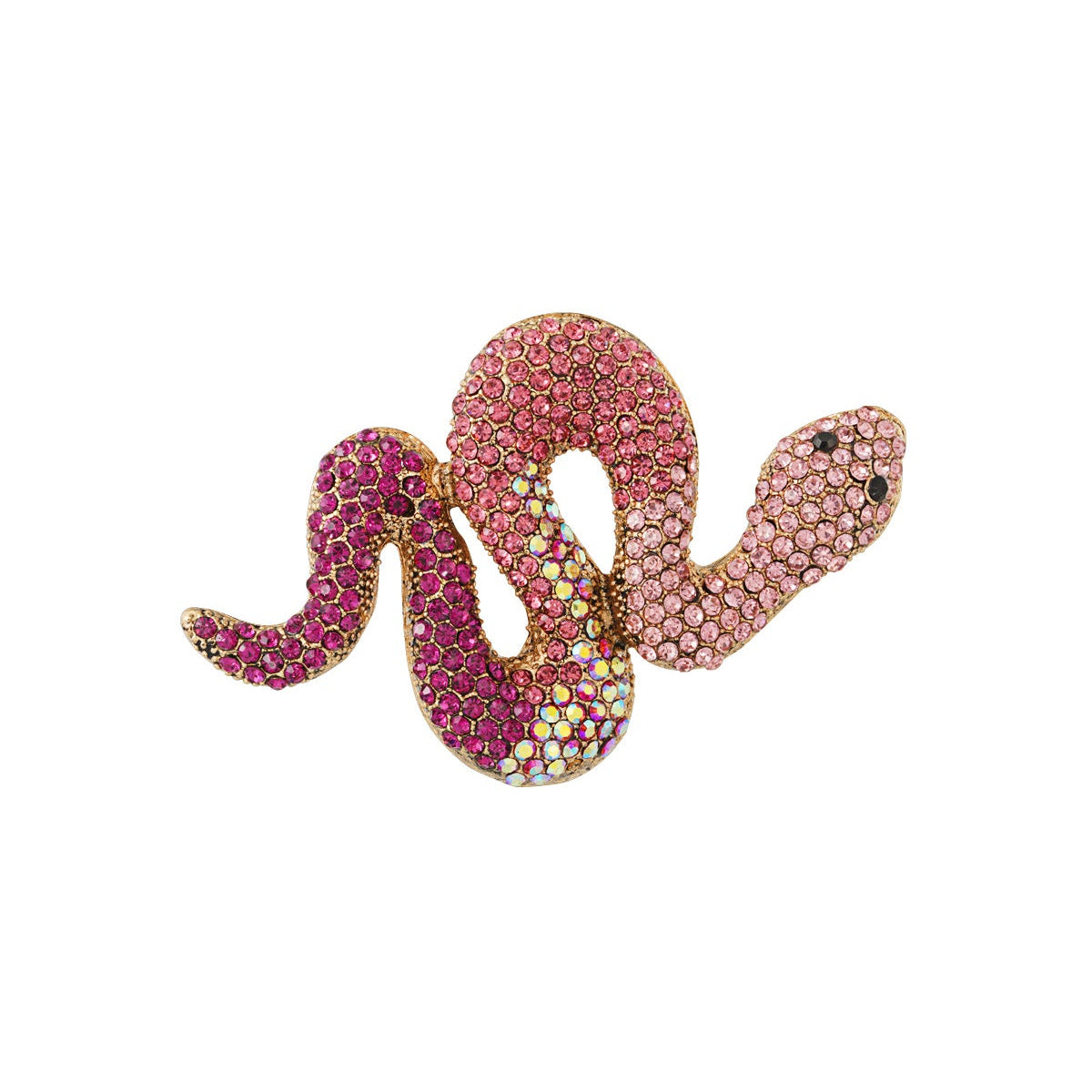 Broche serpent - Rose et violet