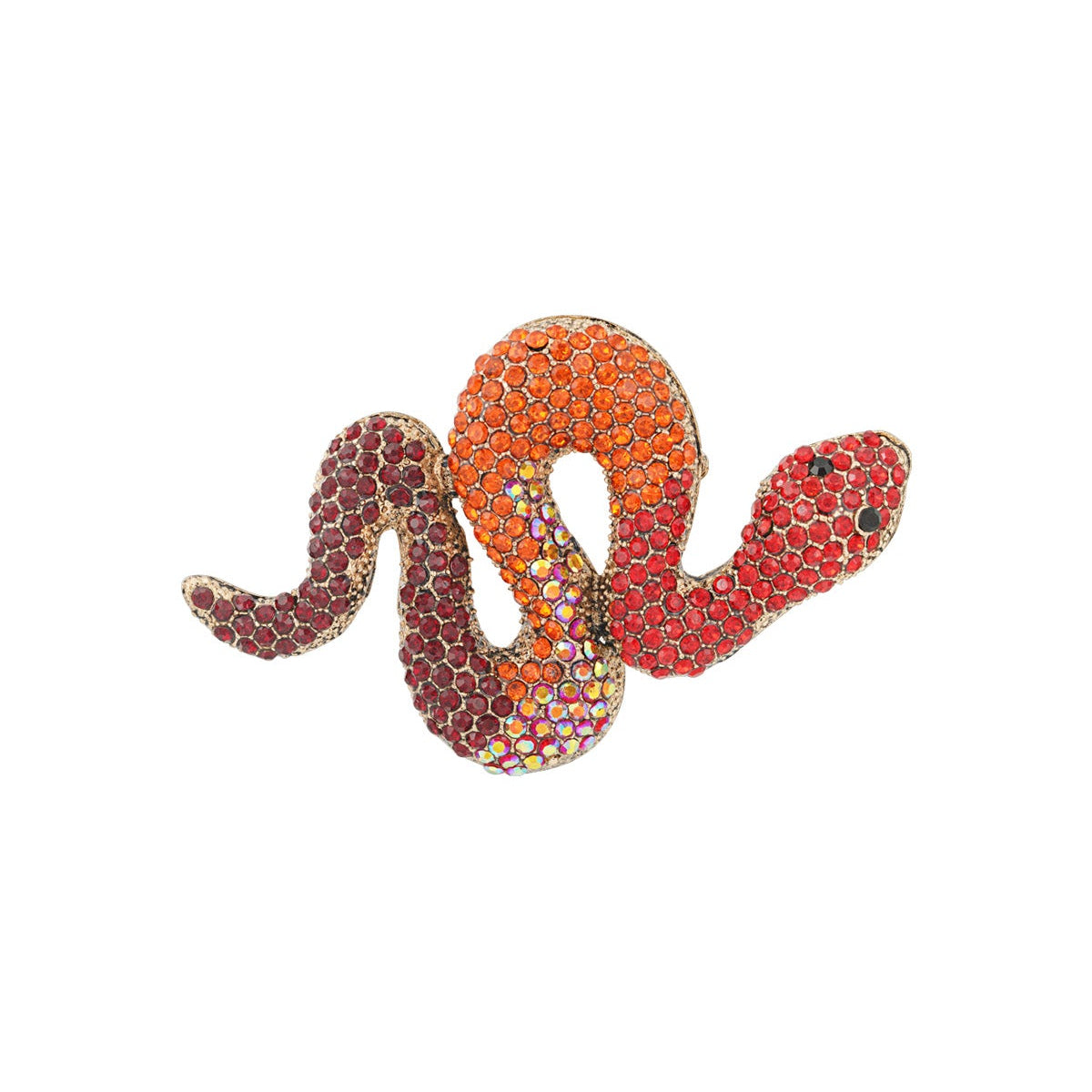 Broche serpent - Rose et violet