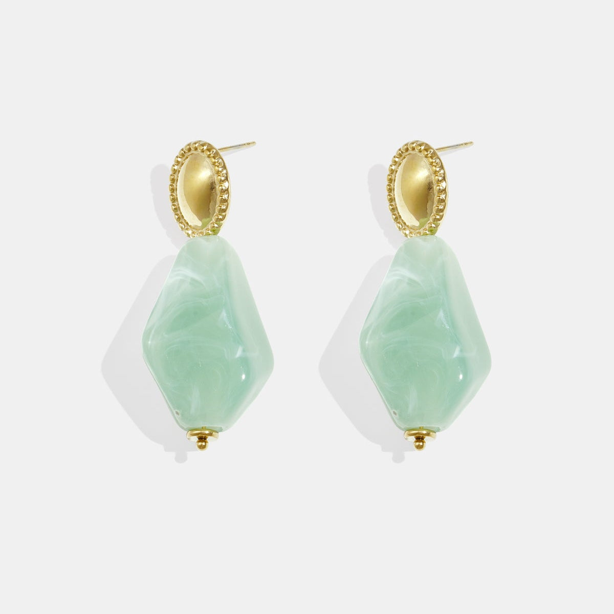 Boucles d'oreilles aspect pierre naturelle